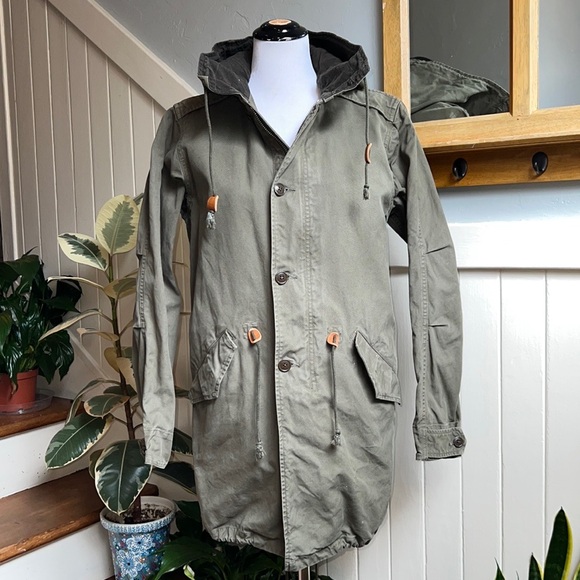 J. Crew Fishtail Parka in Hunter Green 100% Cotton - Picture 2 of 16